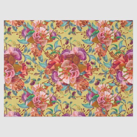 Vintager Frühlingsfleckenblut Seidenpapier (Vorderseite)