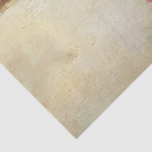 Vintager Frühlingshase aus Holz Wildblumen Seidenpapier (Detail)