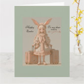 Vintager FrühlingsOstern, leer Karte (Gelbe Blume)