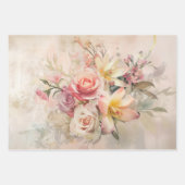 Vintager Frühlingstag Florals Muttertag Geschenkpapier Set (Vorderseite)