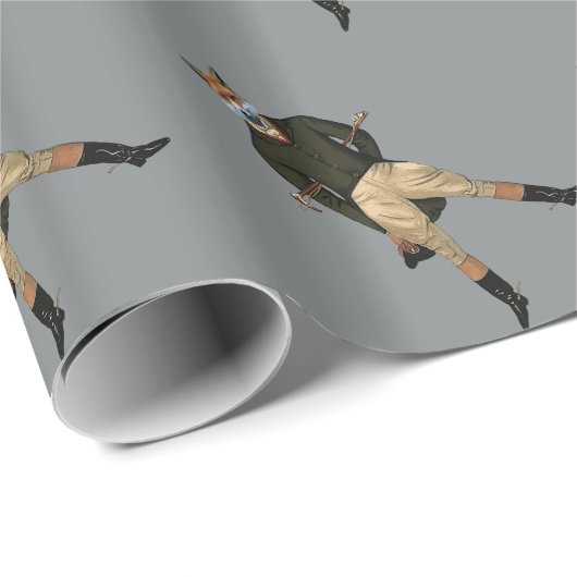 Vintager Fuchs Geschenkpapier (Rolleneckpunkt)