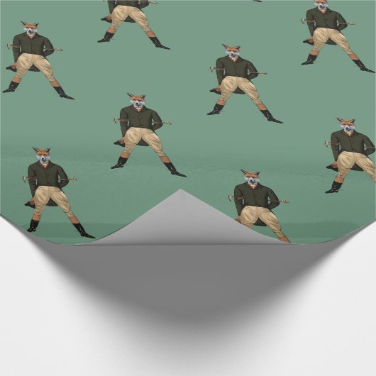 Vintager Fuchs Geschenkpapier (Ecke)