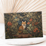 Vintager Fuchs im Geschenk der Woods Kitchen Stofftischset<br><div class="desc">Diese exquisite Raummatte besticht durch ein bezauberndes Design,  das inmitten eines üppigen Waldes einen herrlichen Fuchs bringt. Umgeben von faszinierenden botanischen Blätter und zarten Jugendstilfloralen.</div>