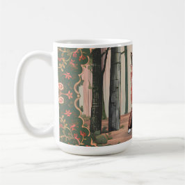 Vintager Fuchs in der Wald Natur Inspiriert Kunst Kaffeetasse