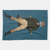 Vintager Fuchs Jagd Teetuch Geschirrtuch (Horizontal)