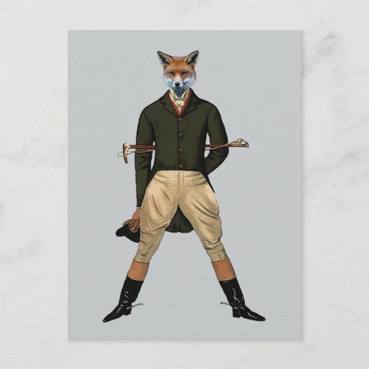 Vintager Fuchs Postkarte (Vorderseite)