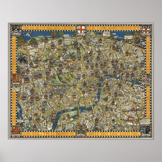 Vintager Führer nach London Poster (Vorne)