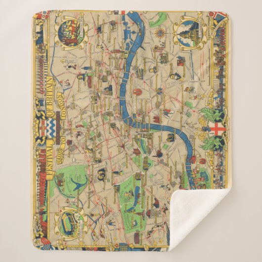 Vintager Führer nach London Sherpadecke (Vorderseite)