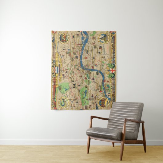 Vintager Führer nach London Wandteppich (Beispiel)