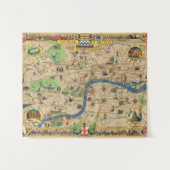 Vintager Führer nach London Wandteppich (Vorderseite (Horizontal))