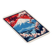Vintager Fuji, Japan Travel Magnet (Rechte Seite)