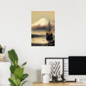 Vintager Fuji Japanisches Kunstdruckposter Poster (Heimbüro)