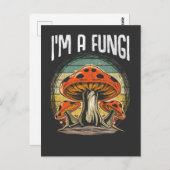 Vintager Fungi Funny Mushroom Collector Pub Postkarte (Vorne/Hinten)