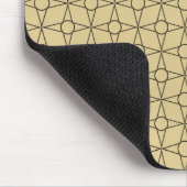 Vintager Funk Geometric Mousepad, Champagne Gold Mousepad (Ecke)