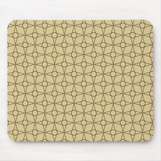 Vintager Funk Geometric Mousepad, Champagne Gold Mousepad (Vorne)