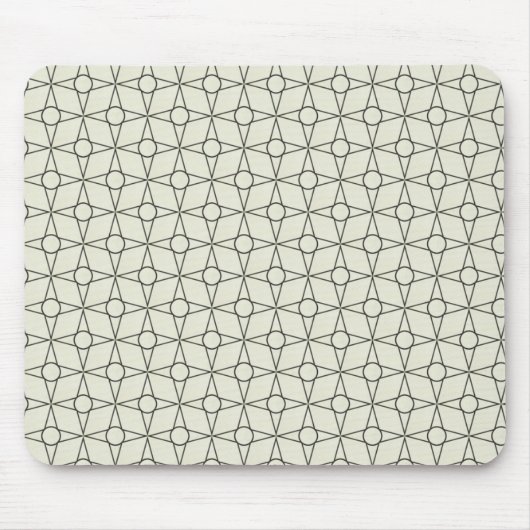 Vintager Funk Geometric Mousepad, Elfenbein Mousepad (Vorne)