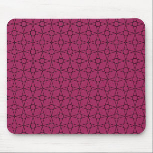 Vintager Funk Geometric Mousepad, Magenta Mousepad