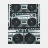 Vintager Funkboomkasten Fleecedecke (Vorderseite)