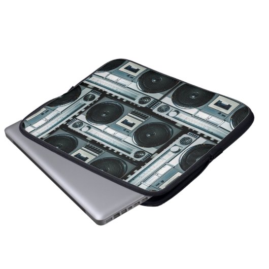 Vintager Funkboomkasten Laptopschutzhülle (Vorne Knopf)