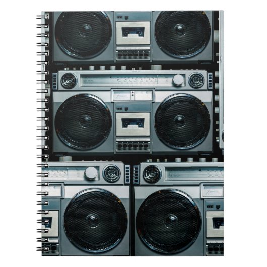 Vintager Funkboomkasten Notizblock (Vorderseite)