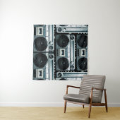 Vintager Funkboomkasten Wandteppich (Beispiel (Horizontal))