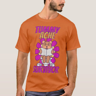 Vintager Funny Bär Tummy Ache Survivor Stomachache T-Shirt