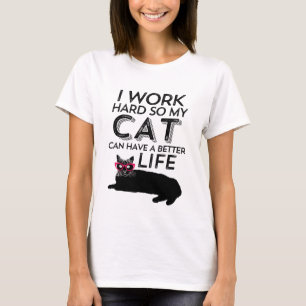 Vintager Funny Cat T - Shirt für Tiere Lover