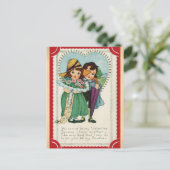 Vintager Funny Platonic Friend Valentinstag Postkarte (Stehend Vorderseite)