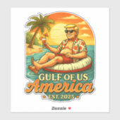 Vintager Funny Trump - Amerikas Golf 2025 Aufkleber (Blatt)