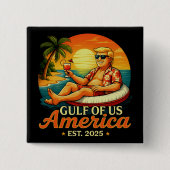 Vintager Funny Trump - Amerikas Golf 2025 Button (Vorderseite)