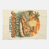 Vintager Funny Trump - Amerikas Golf 2025 Geschirrtuch (Horizontal)