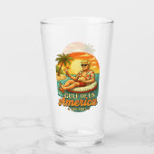 Vintager Funny Trump - Amerikas Golf 2025 Glas (Rückseite)