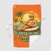 Vintager Funny Trump - Amerikas Golf 2025 Golfhandtuch (Insitu)