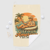 Vintager Funny Trump - Amerikas Golf 2025 Golfhandtuch (Insitu)