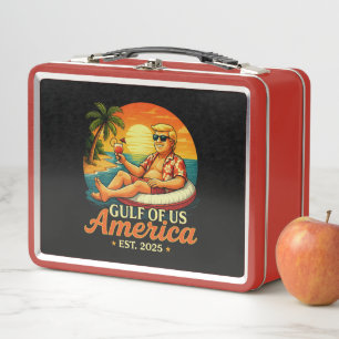 Vintager Funny Trump - Amerikas Golf 2025 Metall Brotdose