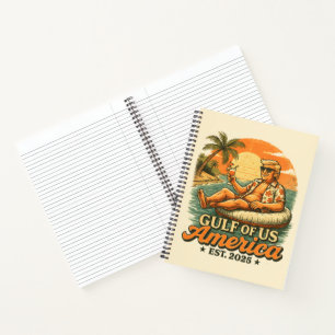 Vintager Funny Trump - Amerikas Golf 2025 Notizblock