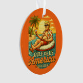 Vintager Funny Trump - Amerikas Golf 2025 Ornament (Vorderseite)