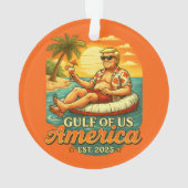 Vintager Funny Trump - Amerikas Golf 2025 Ornament (Rückseite)