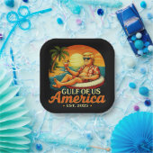 Vintager Funny Trump - Amerikas Golf 2025 Pappteller (Party)