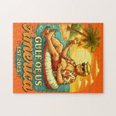 Vintager Funny Trump - Amerikas Golf 2025 Puzzle (Horizontal)