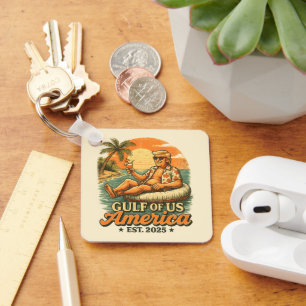 Vintager Funny Trump - Amerikas Golf 2025 Schlüsselanhänger