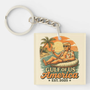 Vintager Funny Trump - Amerikas Golf 2025 Schlüsselanhänger