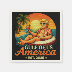 Vintager Funny Trump - Amerikas Golf 2025 Serviette