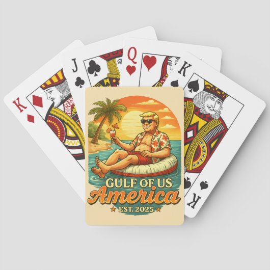 Vintager Funny Trump - Amerikas Golf 2025 Spielkarten (Rückseite)