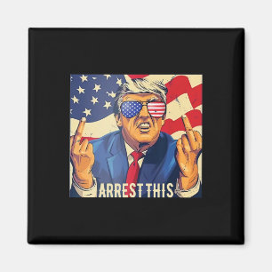 Vintager Funny Trump verhaftet am 4. Juli 2024 Magnet