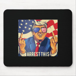 Vintager Funny Trump verhaftet am 4. Juli 2024 Mousepad