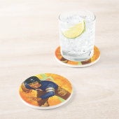 Vintager Fußball-Fußball-Rückspiel Getränkeuntersetzer (Seite)