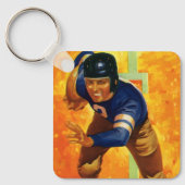 Vintager Fußball-Fußball-Rückspiel Schlüsselanhänger (Vorderseite)