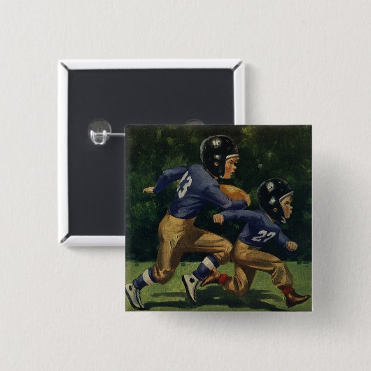 Vintager Fußball, Kinder, Sportler Button (Vorne & Hinten)