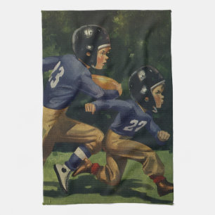 Vintager Fußball, Kinder, Sportler Geschirrtuch